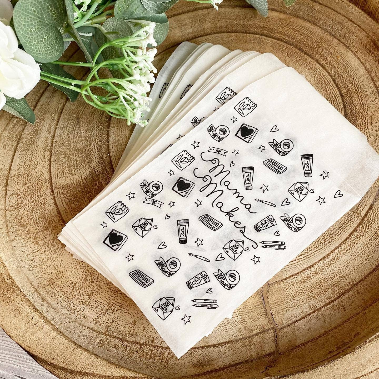 SR Creative Studio - Wholesale Gift Bag - Printed Glassine Bags for Wax Melts, Food, Soap with Logo1