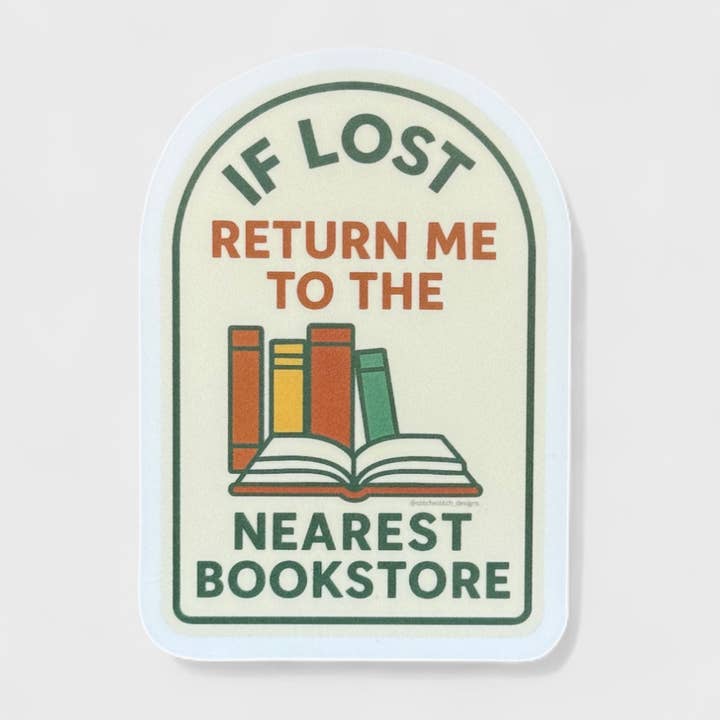 If Lost Return Me To The Bookstore - 3x2 Matte Sticker for wholesale by Studio Notion