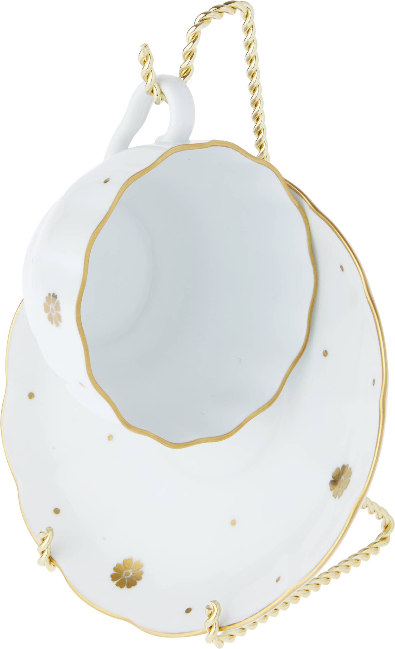 Bard's – Großhandel Verkaufsdisplay-Ständer/-Gehäuse – Bard's Gold Tasse- und Untertassenständer, 6,5 Zoll H x 2,5 Zoll B x 3,25 Zoll T6