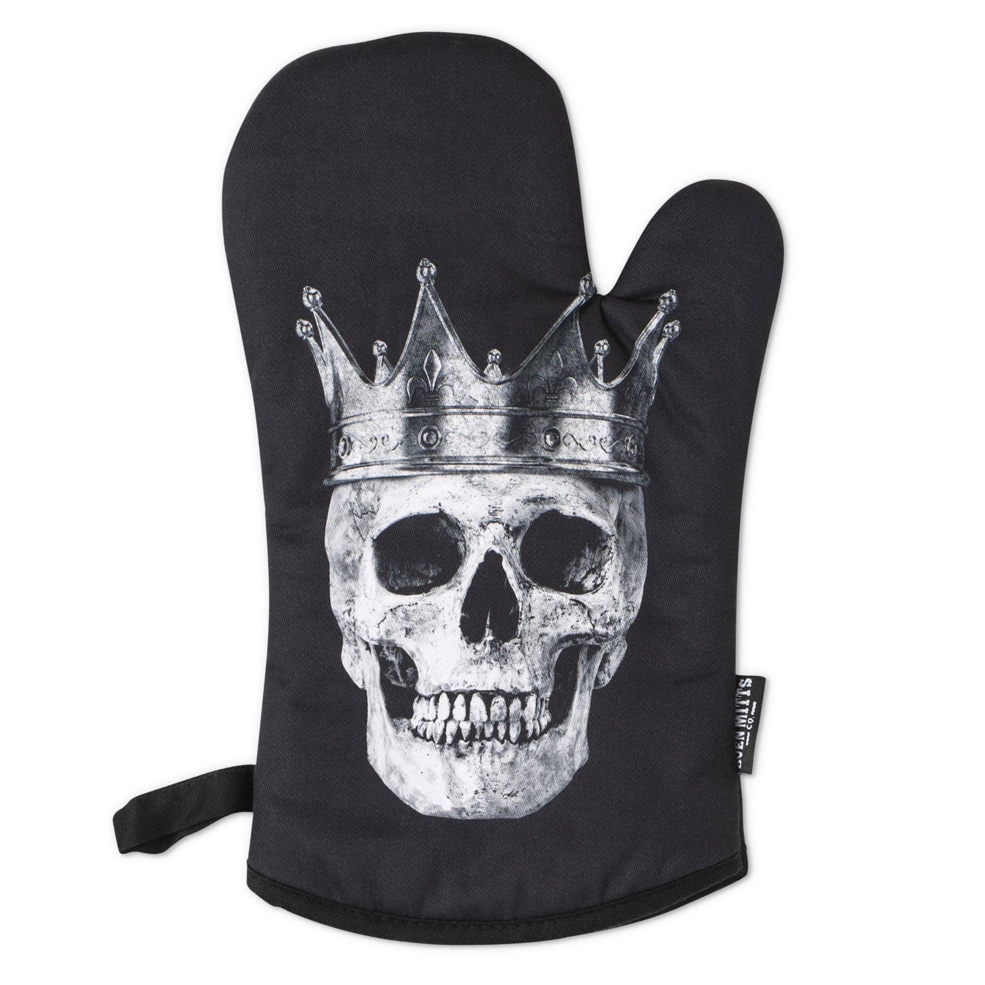 Zapps Clothing - Wholesale Oven Mitt/Pot Holder - King & Queen Black Skull Oven Mitts And Potholder Set1