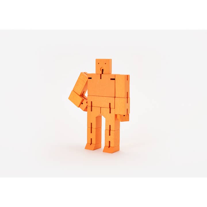 Areaware – Engroshandel Trælegetøj - Børn – Cubebot Lille - Orange