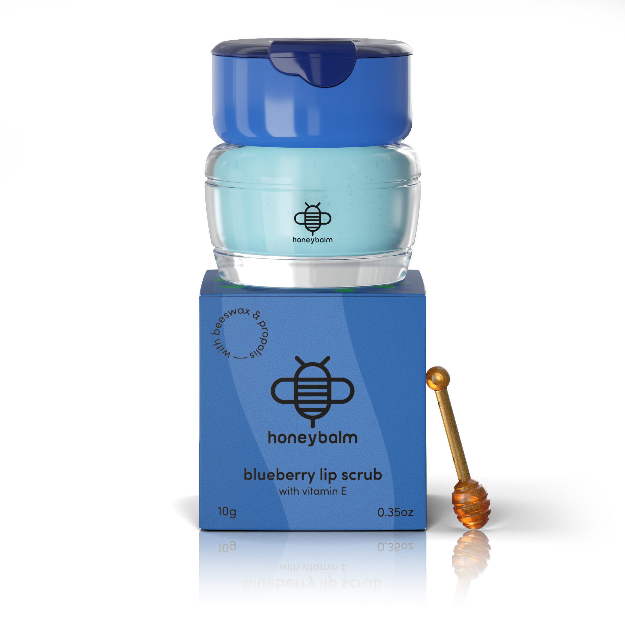 Honeybalm - Wholesale Lip Scrub/Polish - Blauwe bessen lip scrub0