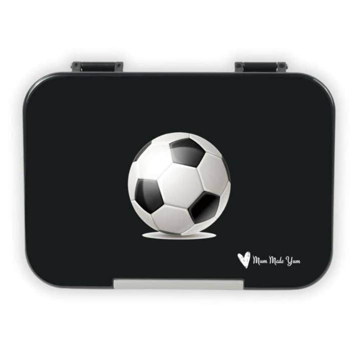 Bento Lunchbox (Medium) - Black Soccer for wholesale by Mum Made Yum
