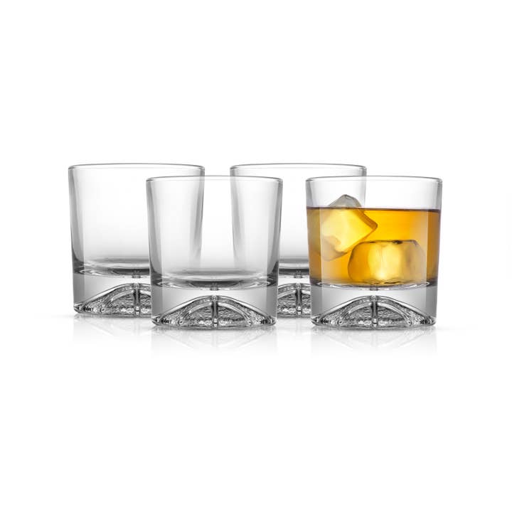 JoyJolt - Vendita all'ingrosso Bicchieri da cocktail/superalcolici - Bicchieri da whisky Swish Old Double Fashioned, 10 oz, set da 4