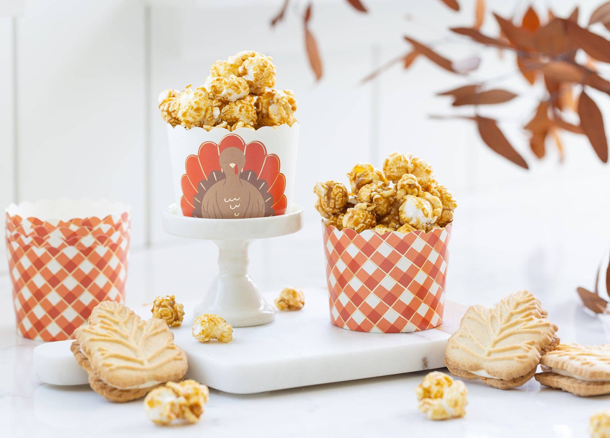 My Mind’s Eye - Wholesale Cupcake/Muffin Liner - PLCC2205x - Foiled Orange Turkey 5 oz Baking Cups2
