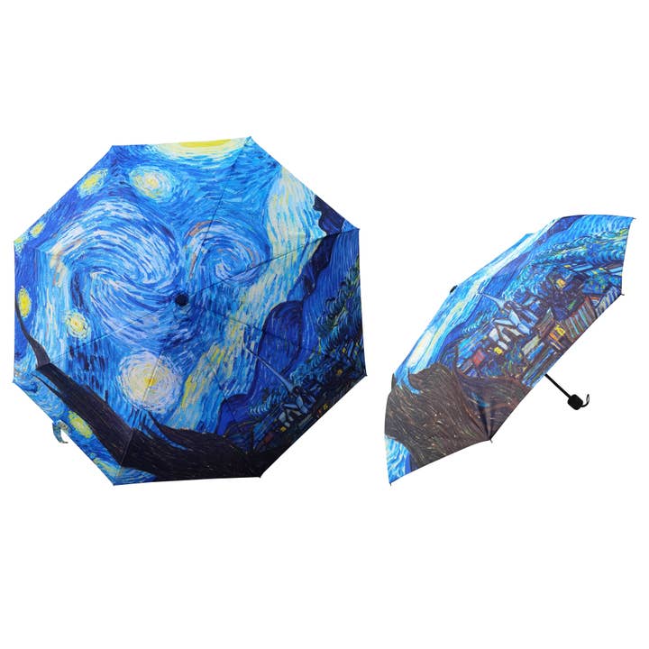 Van Gogh Starry Night - Art Folding Umbrella for wholesale by Signare Tapestry