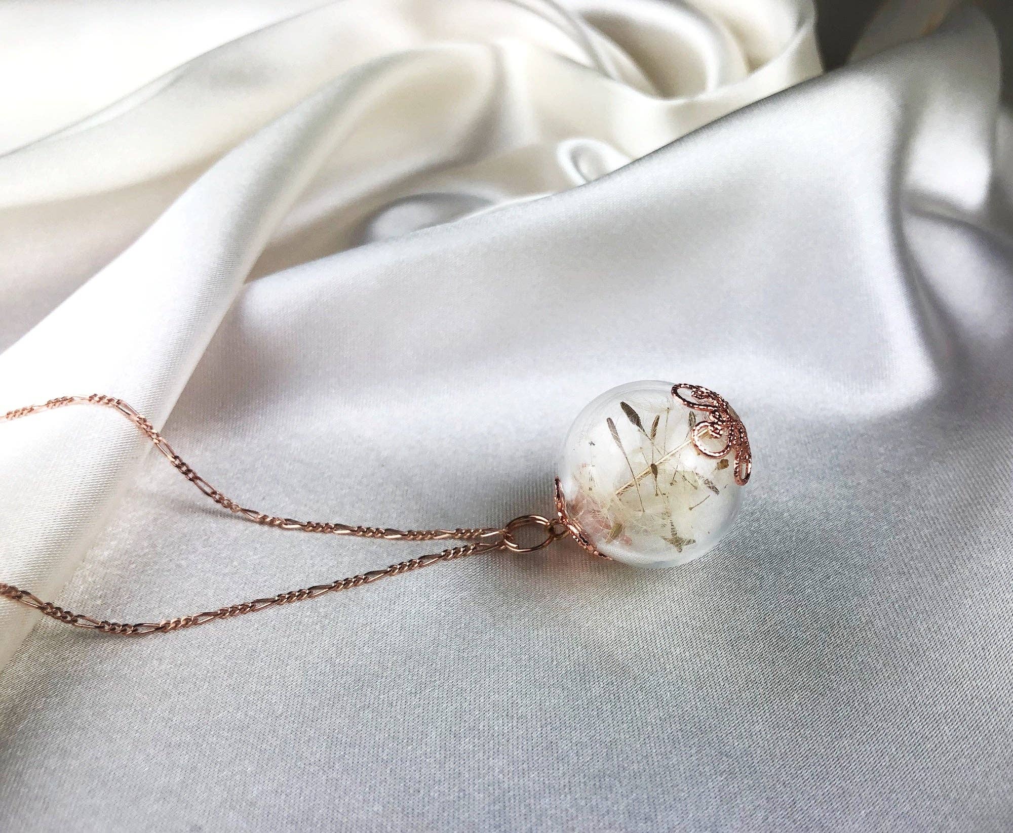 MadamLili - Vendita all'ingrosso Collana con ciondolo/pendaglio - Collana con dente di leone placcato oro rosa sterling 925 - K925-12910