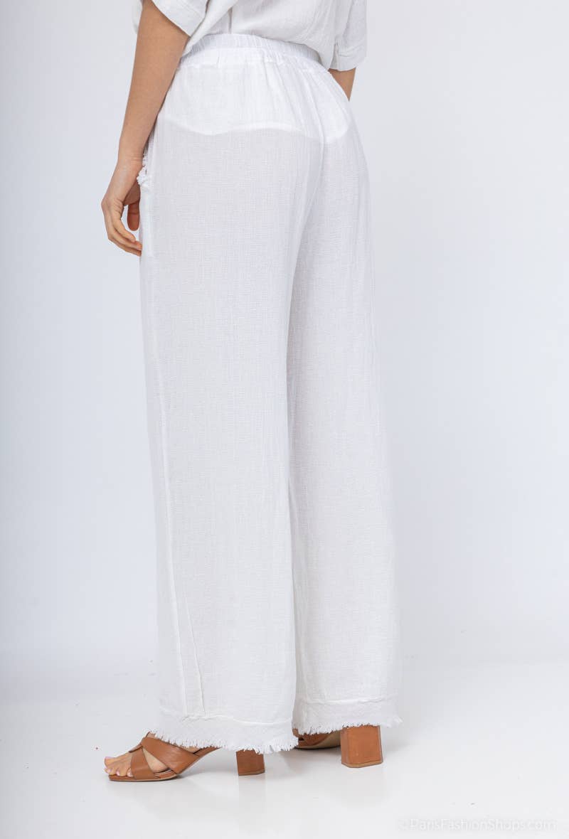 Shyloh – Großhandel Hose – Damen – Leinen-Baumwollhose 2 Taschen 205323