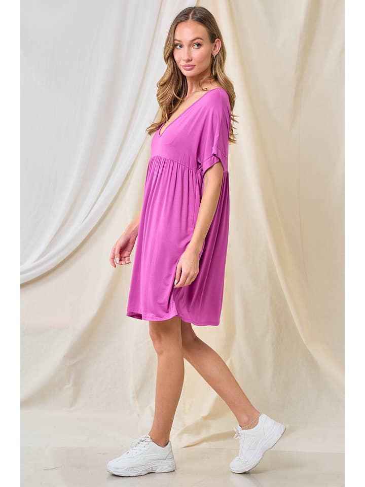 lovely melody - Wholesale Dress - Women's - LMD5555- Simple and plain solid mid dress20