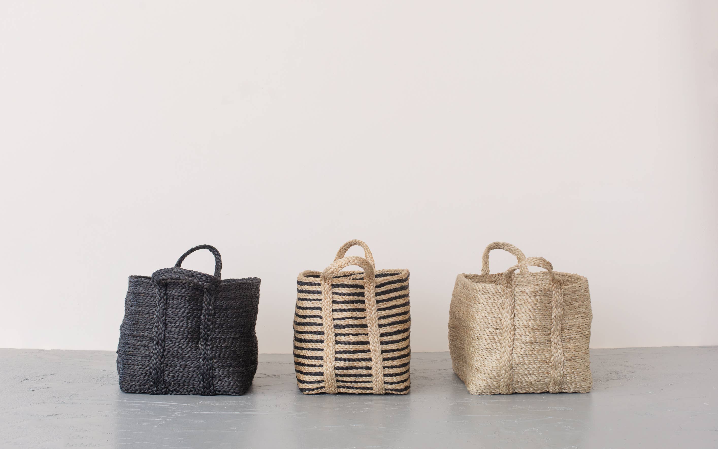 Will & Atlas – Großhandel Korb – Rechteckiger Bodenkorb mit Griff, Jute, klein4