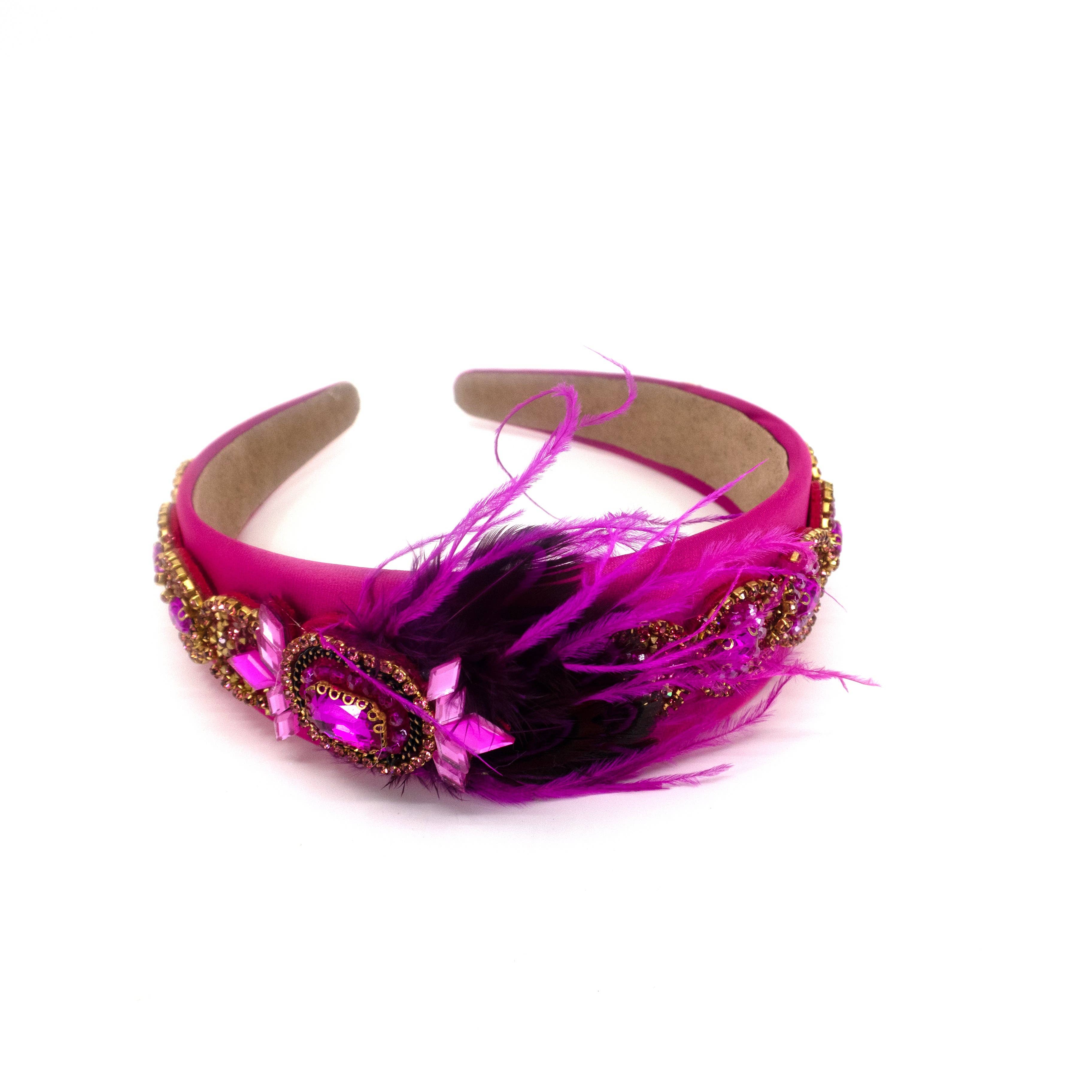 ASSORTED Feather Crystal Headband HB21029-27 (12PC) for wholesale on Faire3