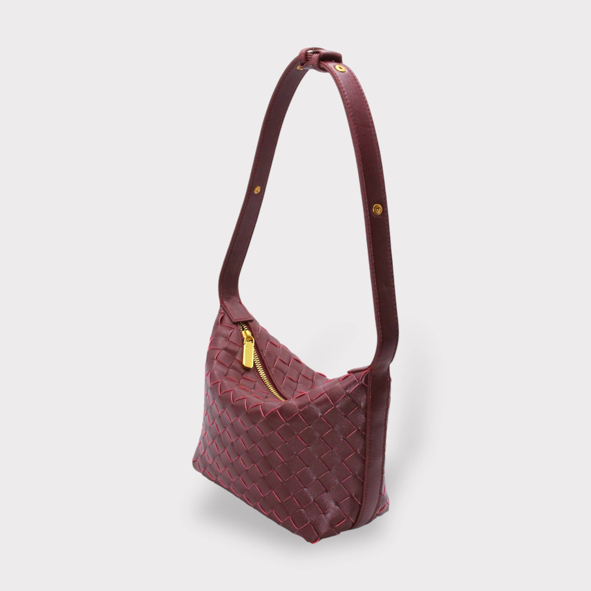 Sook Stainable - Wholesale Shoulder Bag - Women's - Genuine Leather Woven Style Boxed Pouch Bag12