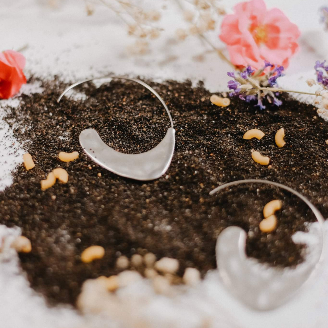 La Coquillette – Engroshandel Hoops – LUISA sølv open creoler2