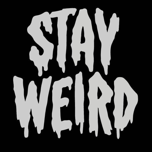 'Stay Weird' glød i den mørke skjorte for engroshandel hos Wicked Clothes