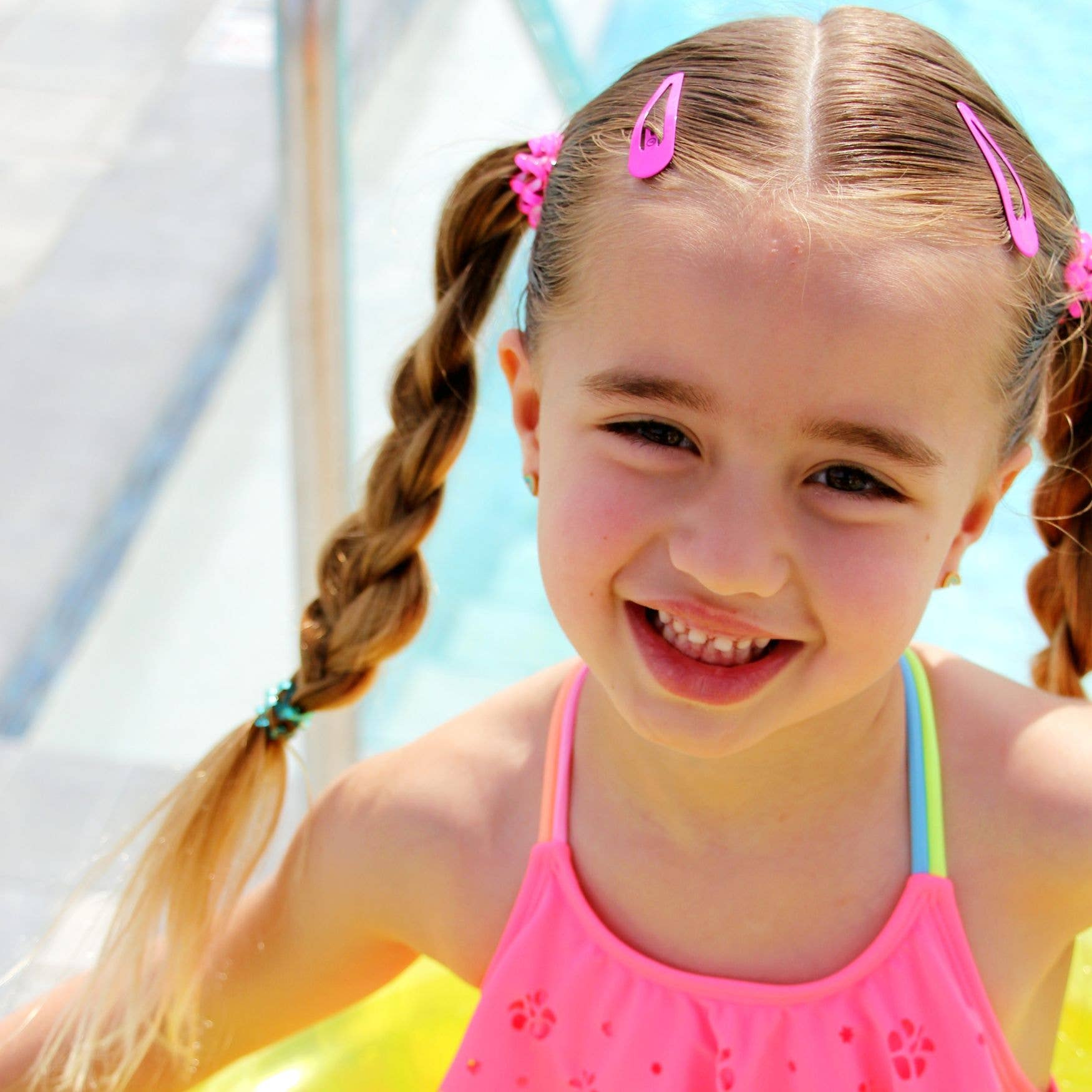 TELETIES - Wholesale Hair Clip - Women's - Snap Clip | Tropical Punch | 6 Count5