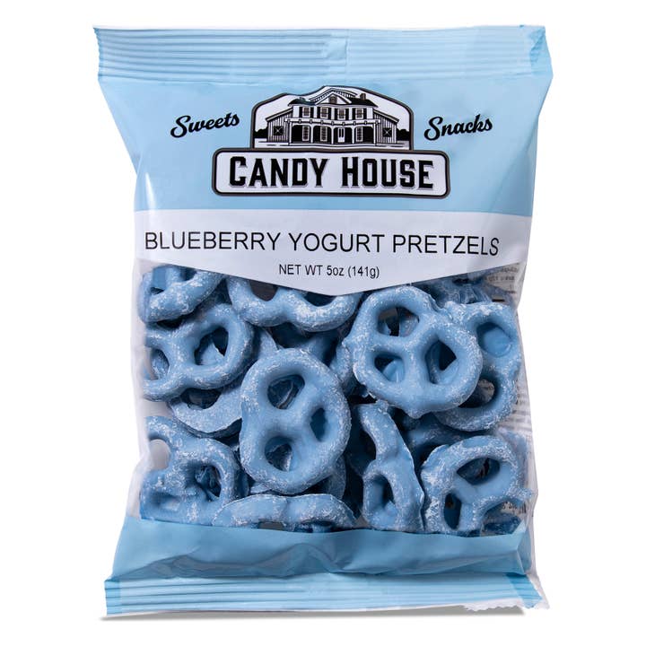 Blueberry Yogurt Pretzels for wholesale by Doscher's Candy