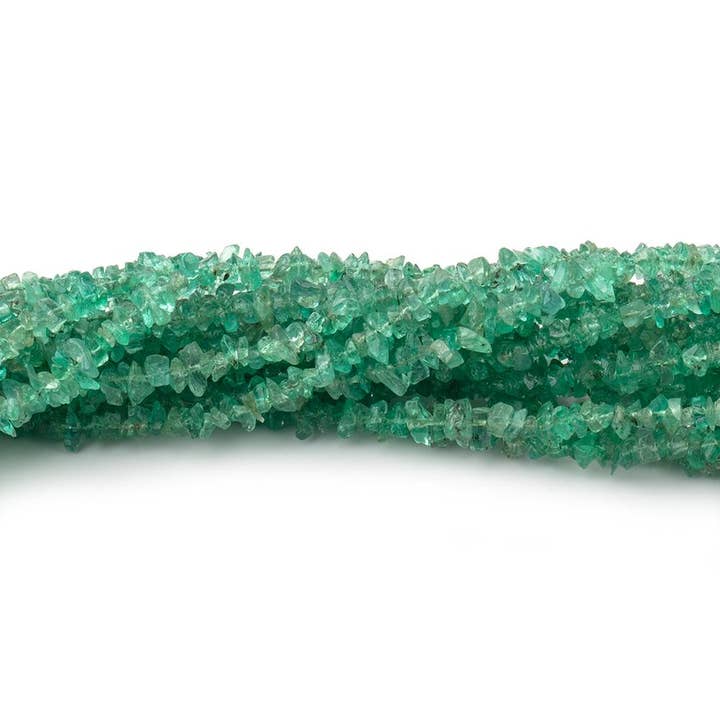 2-3mm Light Zambian Emerald Chip Beads 15 inch 300 pieces for wholesale by Beads of Cambay