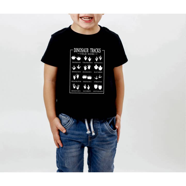 Tron Tron Graphic Wear - Vente T-shirt sérigraphié – enfant - T-shirt graphique Dinosaur Tracks pour tout-petit B14