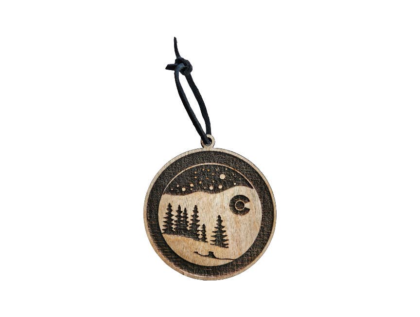 Sherwood - Wholesale Ornament - Colorado Mountain Snow | Wooden Ornament - Birch