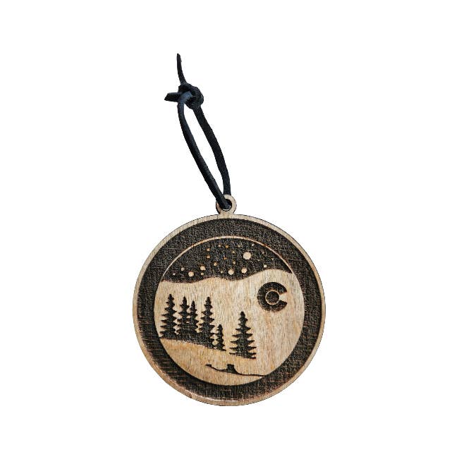 Sherwood - Wholesale Ornament - Colorado Mountain Snow | Wooden Ornament - Birch0