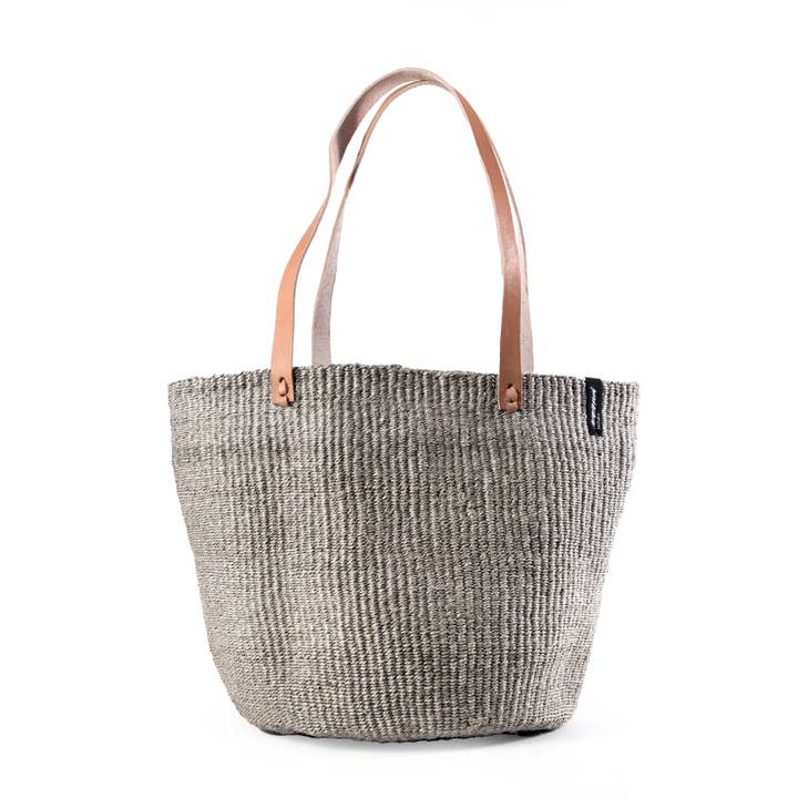 Sac panier Kiondo gris clair taille M par Mifuko pour la vente par Mifuko