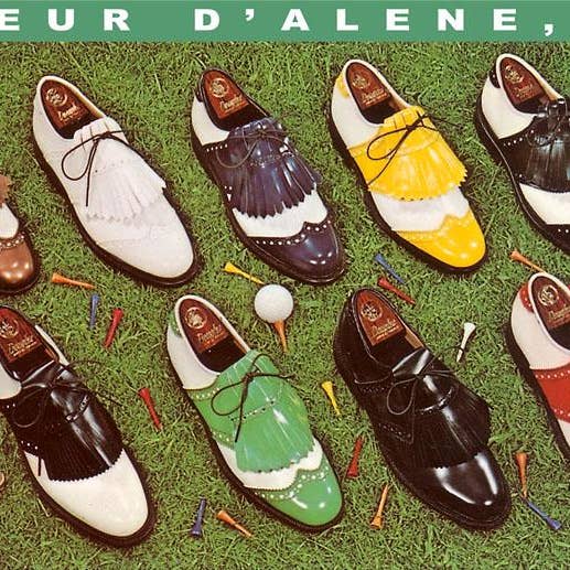 Art Print ID-161 Golf Shoes, Coeur d'Alene for wholesale by Found Image Press