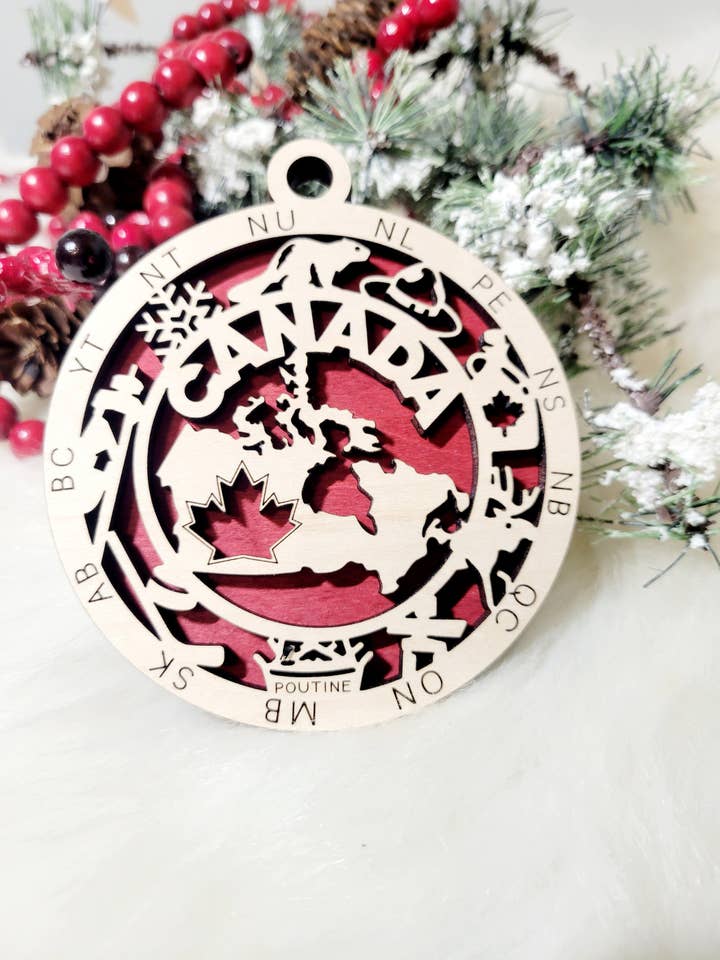 Ornamento de Natal do Canadá por atacado de A Little Bit of Summer LLC