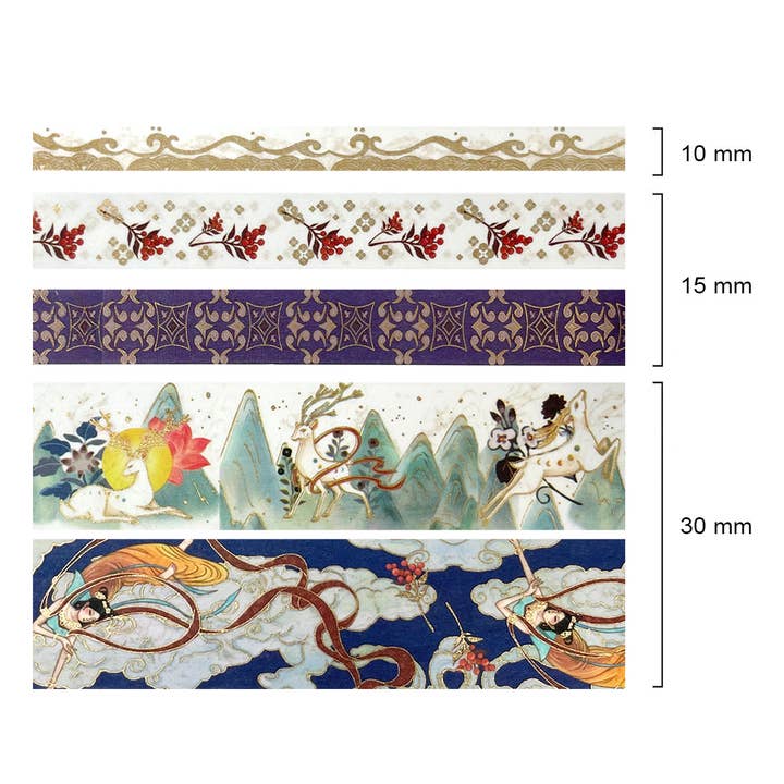 Wrapables.com - Wholesale Washi Tape - Wrapables Decorative Gold Foil Washi Tape and Sticker Set38