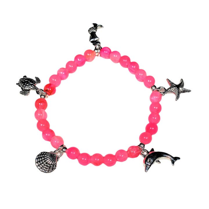 Bracelet en perles extensibles à breloques Seaside 5 pour la vente par Stratus