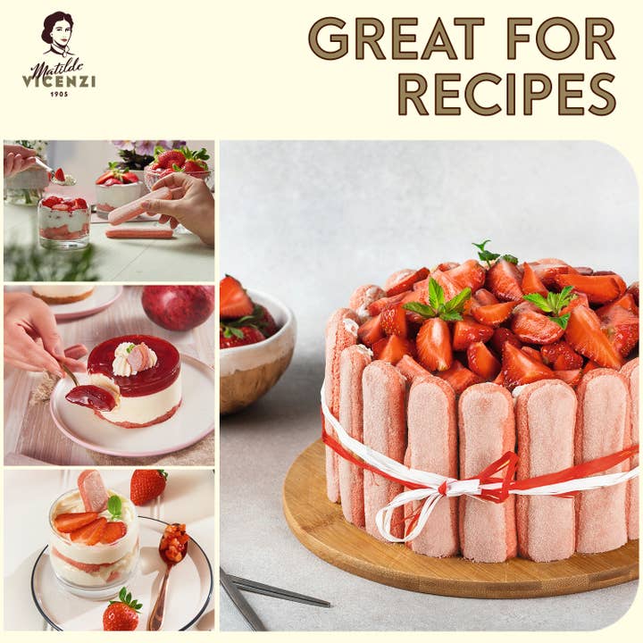 Vicenzi USA Inc. - Wholesale Cookie - Vicenzovo Strawberry Ladyfingers, 200g3