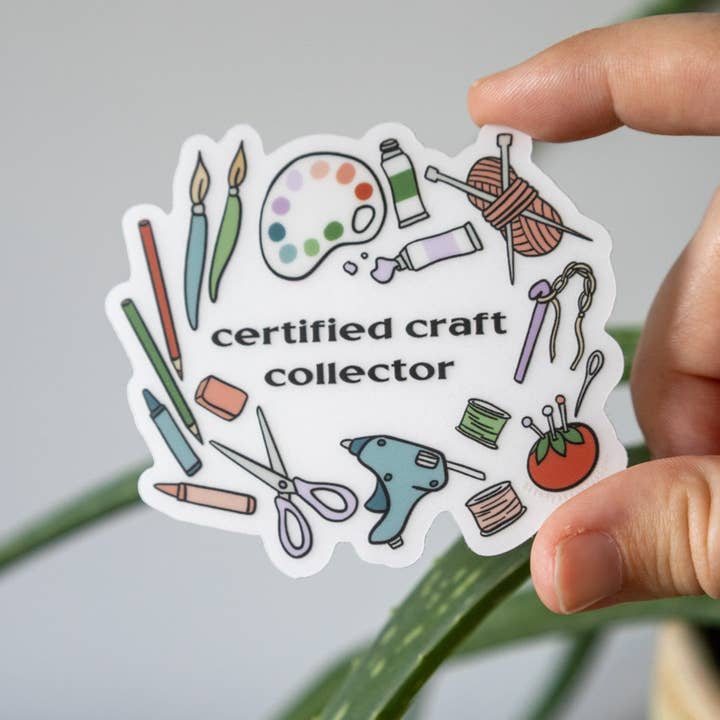 Lindy Stark Designs - Wholesale Sticker - Certified Craft Collector Clear Sticker1