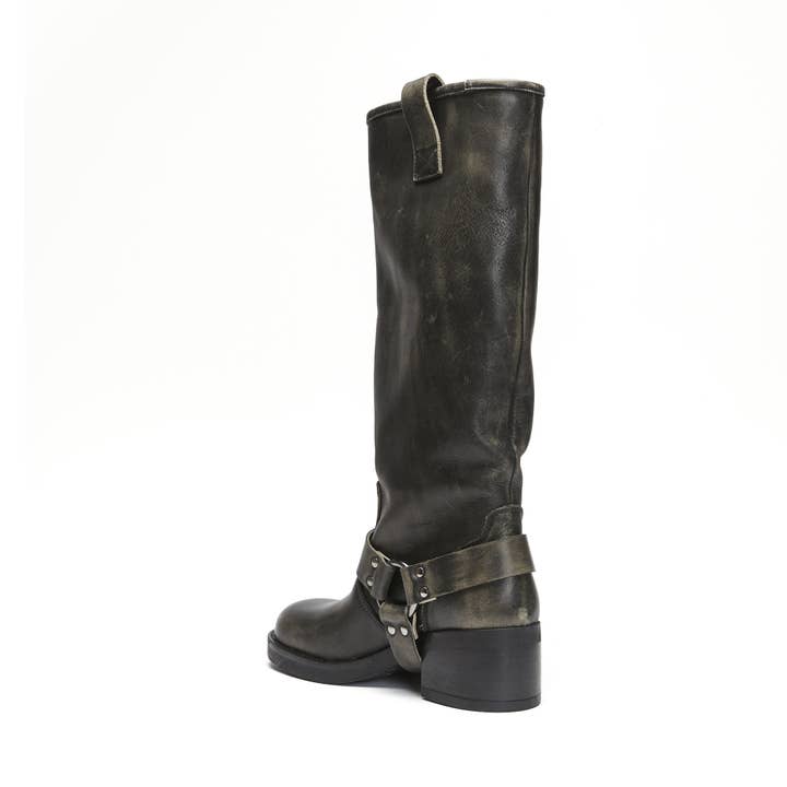 Frank Daniel - Wholesale Combat/Military Boots - Women's - Women's black biker Made in Italy. FD76102