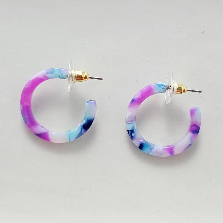 Spiffy & Splendid – wholesale Hoop-örhängen – Cam Mini Hoops - Lila Fest // Smycken, Örhängen0