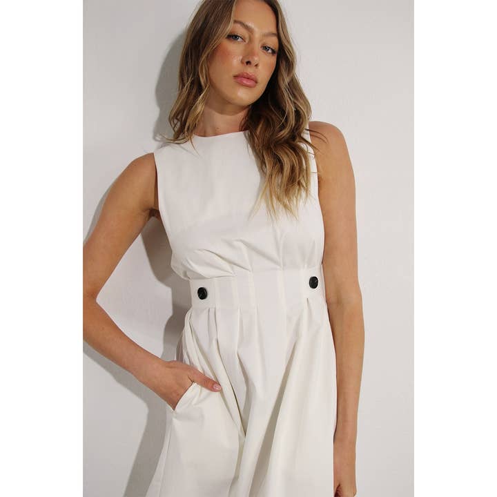 Mulla - Wholesale Dress - Women's - COTTON PLEATED DRESS