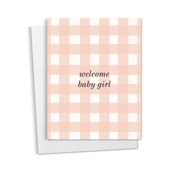 Welcome Baby Girl Greeting Card for wholesale by Asteria Studio