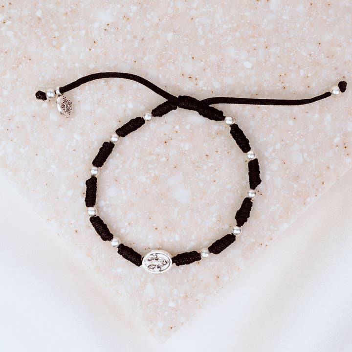Mary Undoer of Knots Bracelet - Black/Silver for wholesale by My Saint My Hero