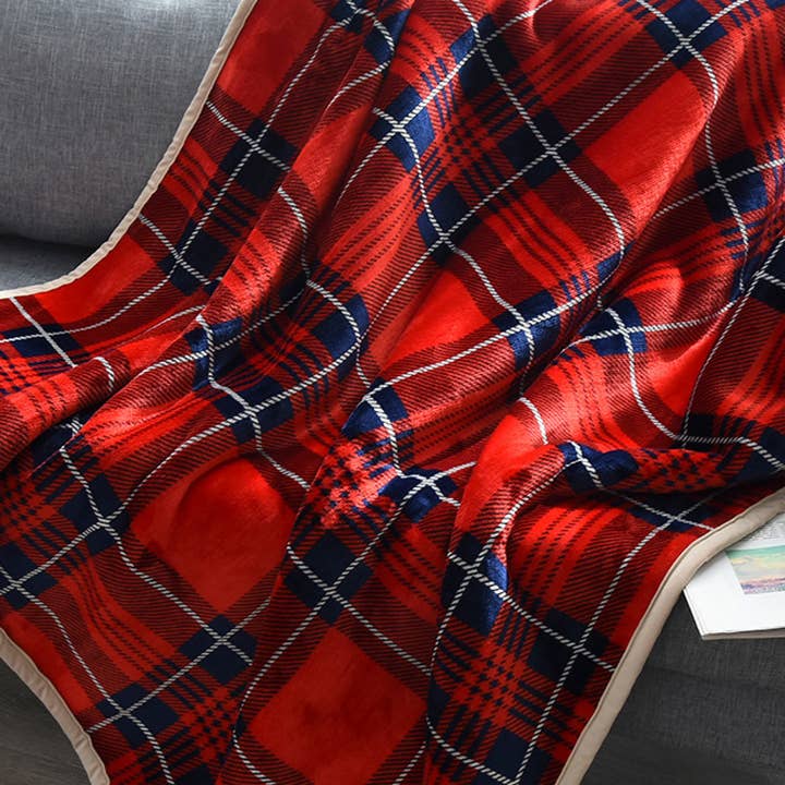 Suzie Q USA - Vendita all'ingrosso Plaid - Coperta Sherpa in pile scozzese scozzese0