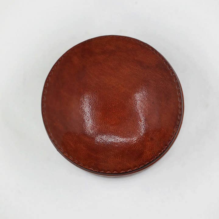 Touareg brown leather box (9 cm) for wholesale on Faire2