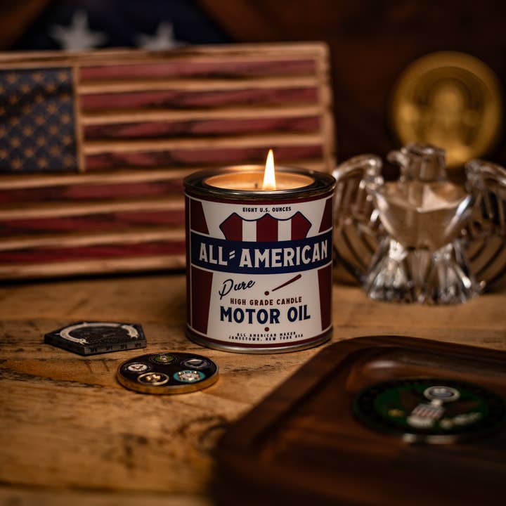 All American Maker - Wholesale Jar/Filled Candle - All-American Motor Oil Candle5