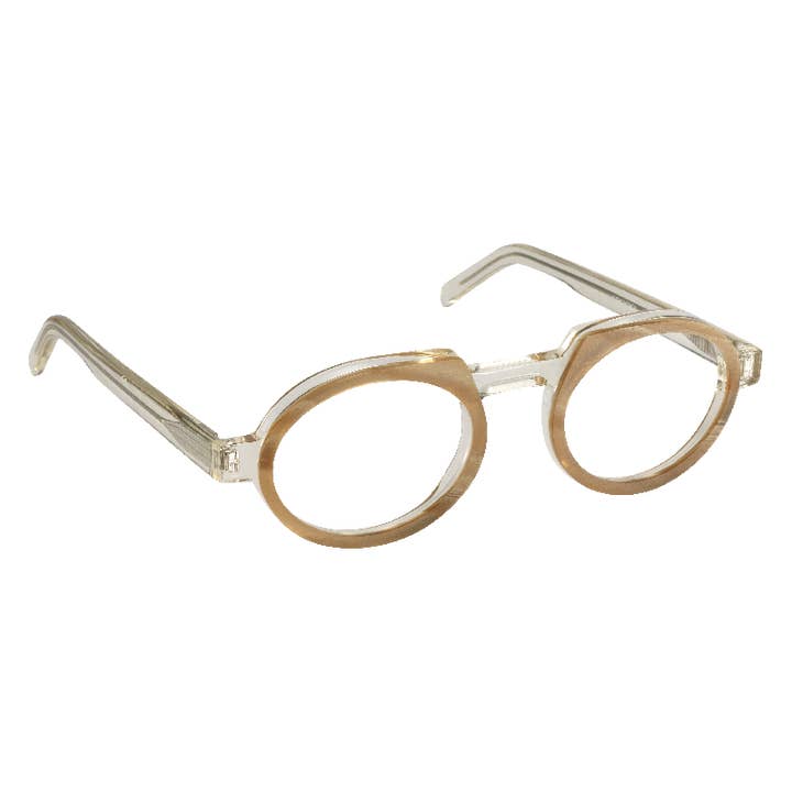 Seeoo – wholesale Eyeglasses – Unisex – See00 Big Acetate Brown/Mamor Transparent