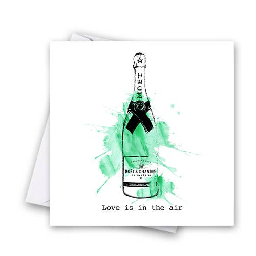 Champagne Valentines- Moet Valentine's Day Card per la vendita all'ingrosso da parte di Catherine Loves