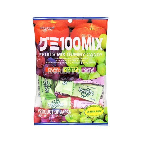 Global Bite Co - Wholesale Gummy - Kasugai Gummy Mix-Strawberry,Grape,Muscat 102g (Japan)2