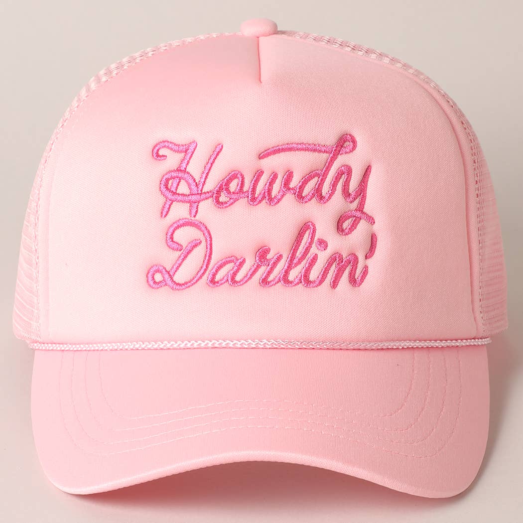 Fashion City - Wholesale Trucker Hat - Women's - Howdy Darlin' Embroidered Mesh Back Trucker Cap26