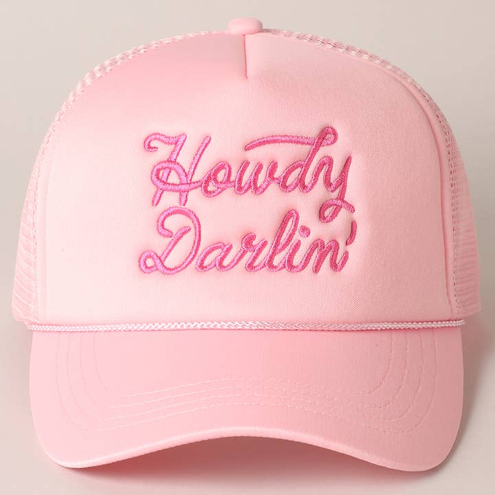 Fashion City - Wholesale Trucker Hat - Women's - Howdy Darlin' Embroidered Mesh Back Trucker Cap26