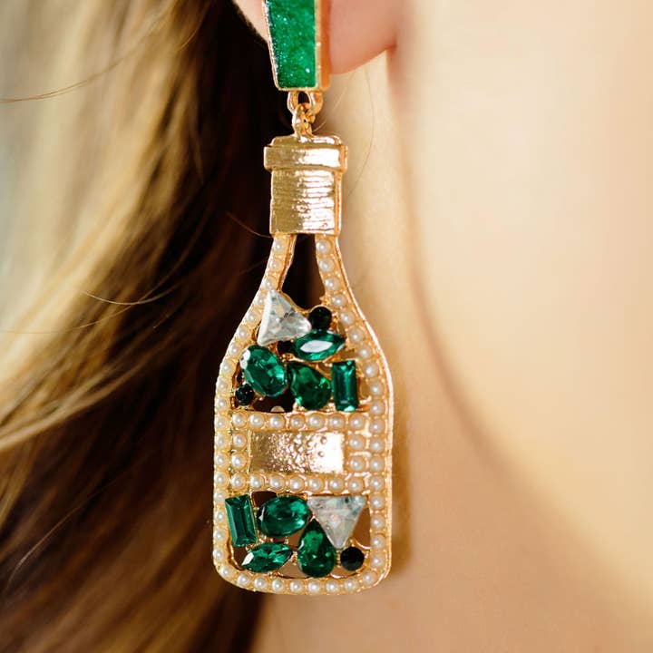 TLD Designs - Wholesale Dangle Earrings - Champagne Bottles3