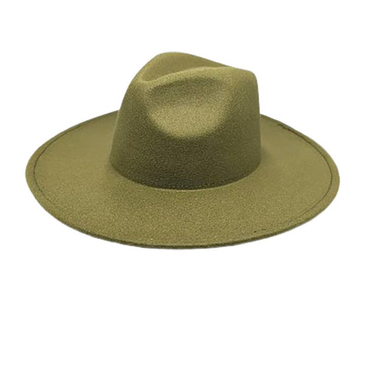 AdornWise - Wholesale Fedora - Women's - Vegan Felt Wide Brim Rancher Hat