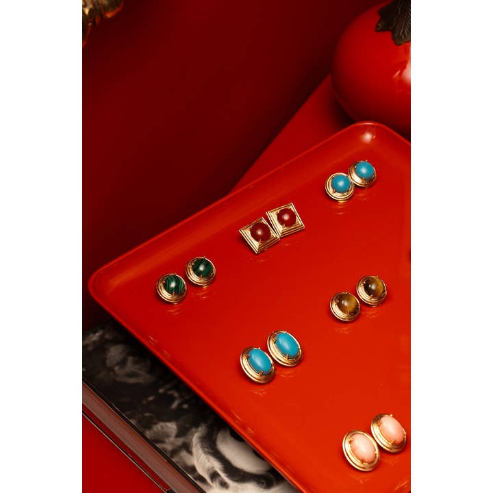 Ninon - Wholesale Stud/Post Earrings - Lampi Kare Küpe7