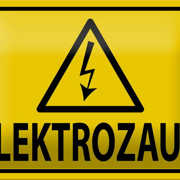 Femer - Wholesale Sign - Tin sign note 18x12cm electric fence caution