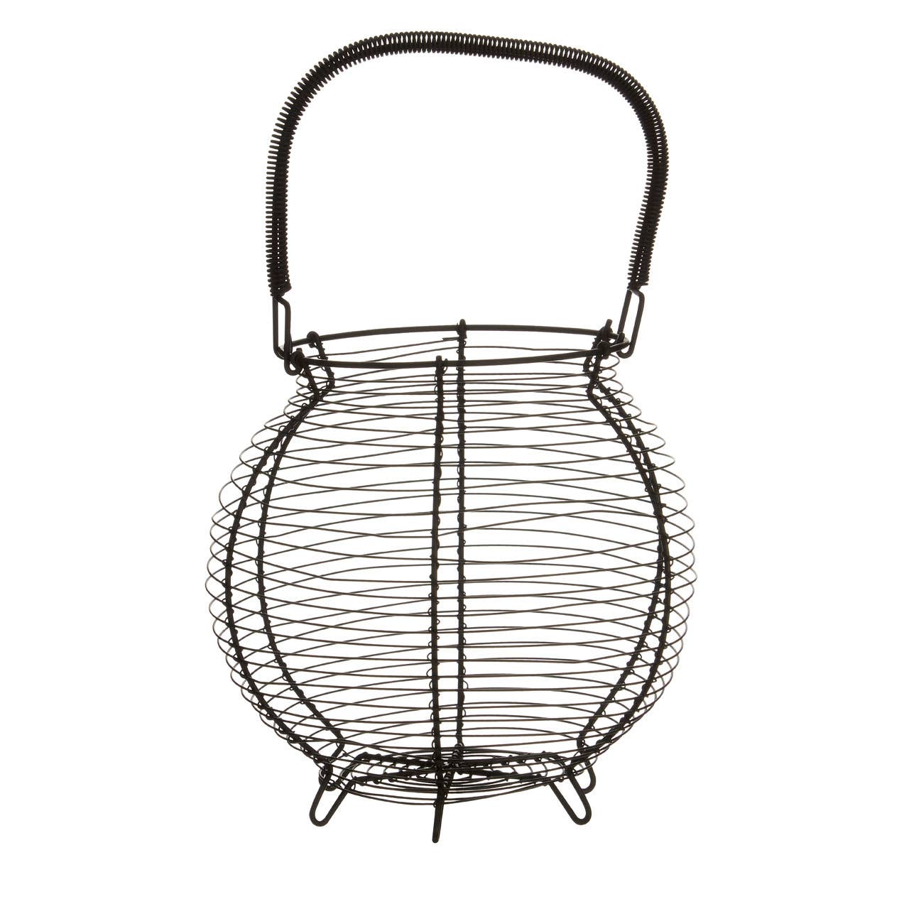 Interiors by Premier – wholesale Basket – Hygge Matte Black Egg Basket1