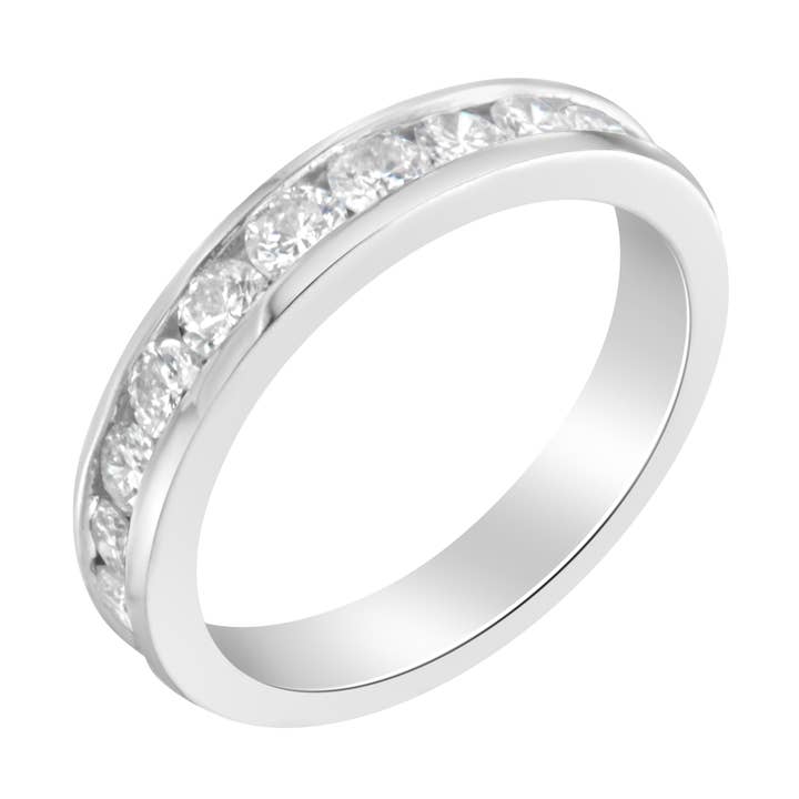 Certified 1.0ct Diamond 18K Gold Half-Eternity Wedding Ring for wholesale by Infinite Jewels